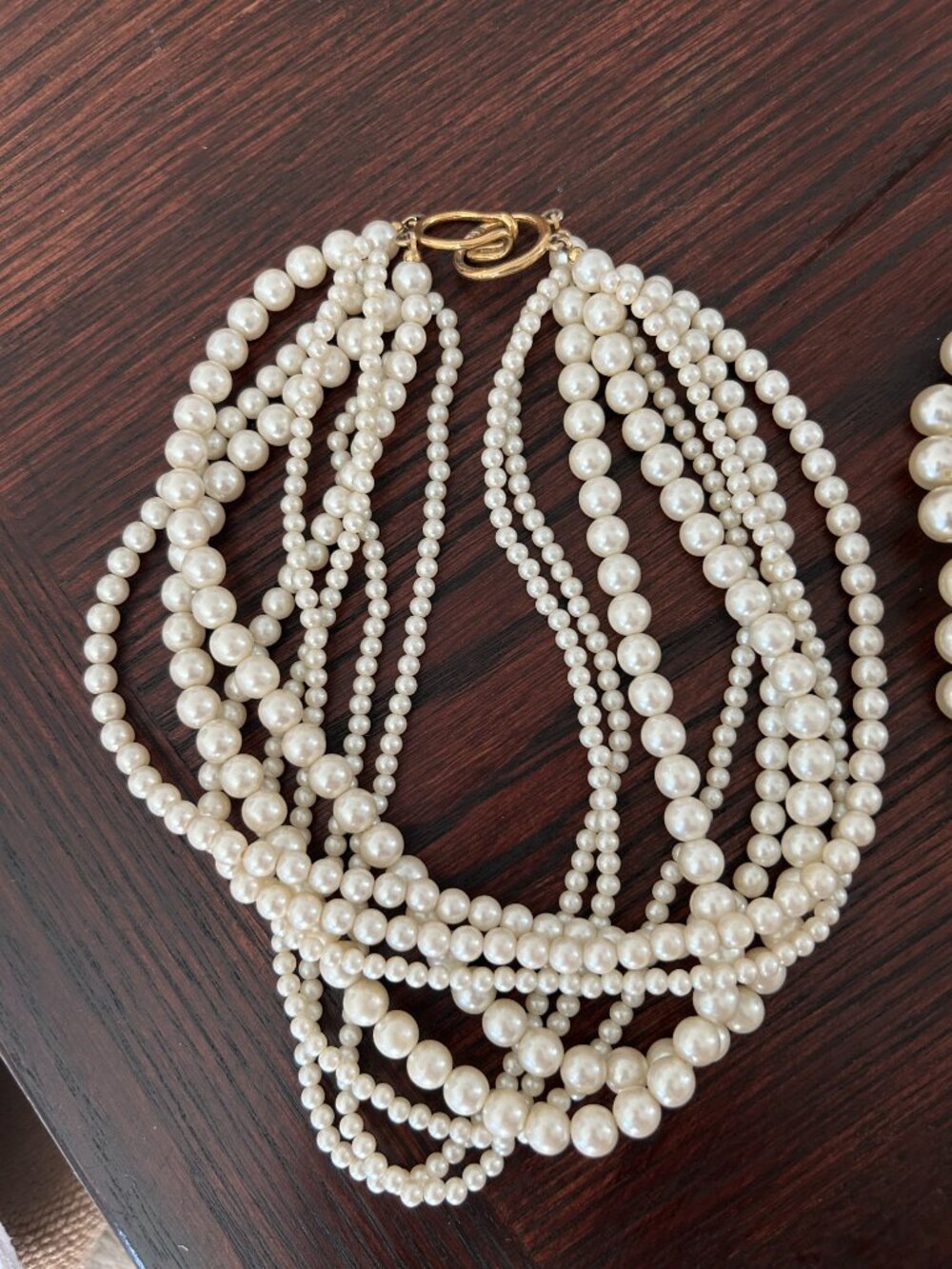 Pearl and Gold Set of Three Necklaces